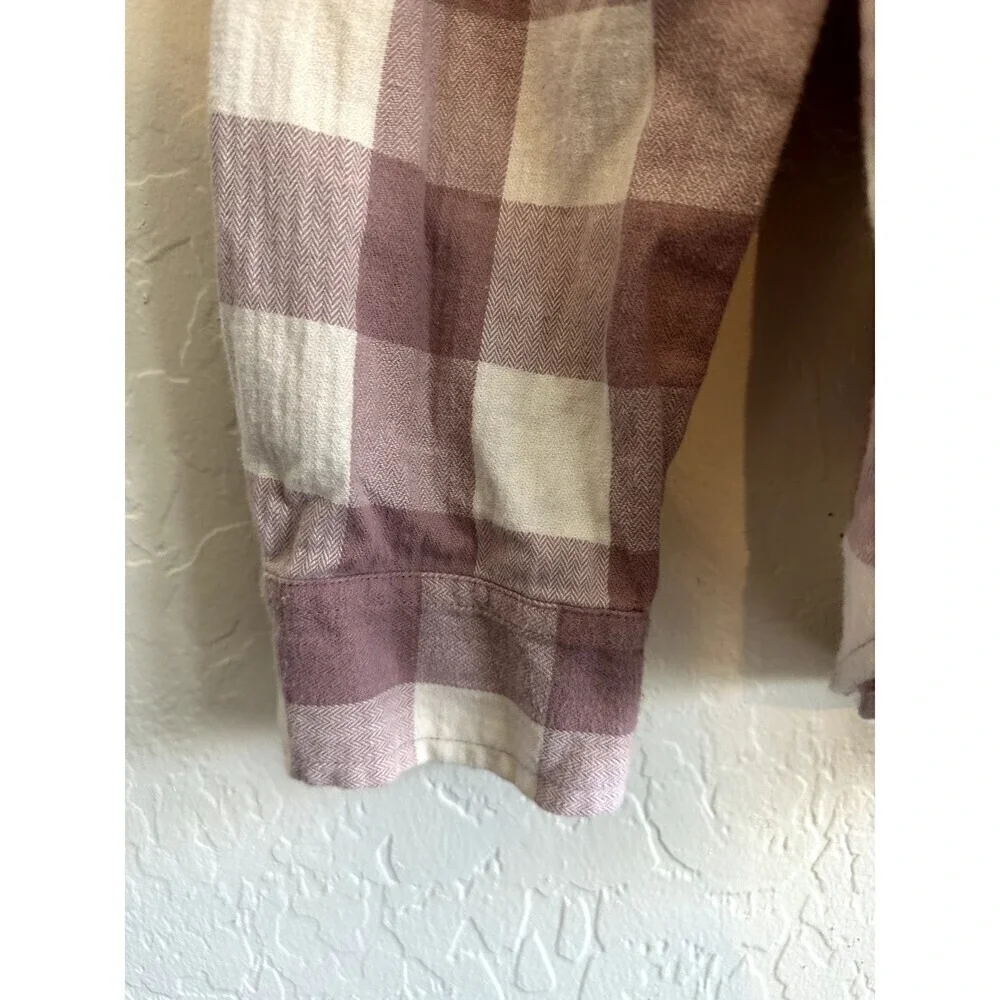 Ann Taylor Loft Women's Plaid Button Up Top Size L western‎ hippie cowboy